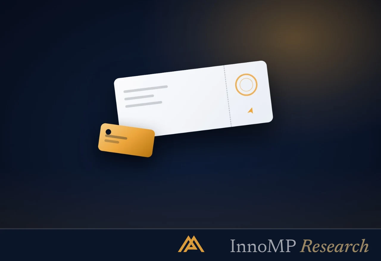 InnoMP Research cover art — a promotion ticket with its conditions listed